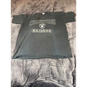 Vintage 2000 Raiders AFC Western Division‎ Champions T-Shirt XL thrash Y2K